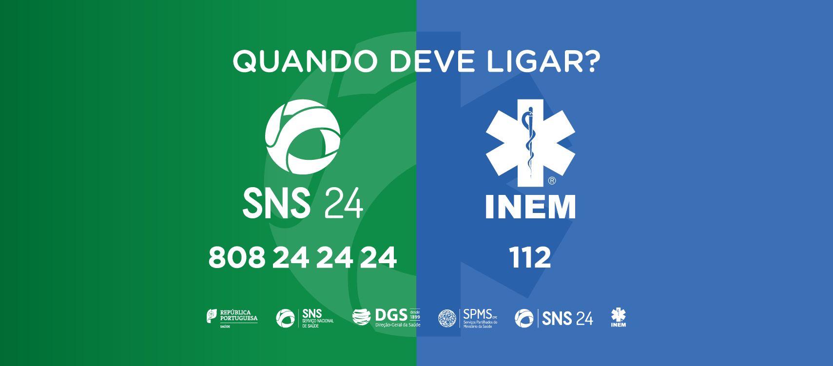 Quando ligar SNS 24 ou INEM?